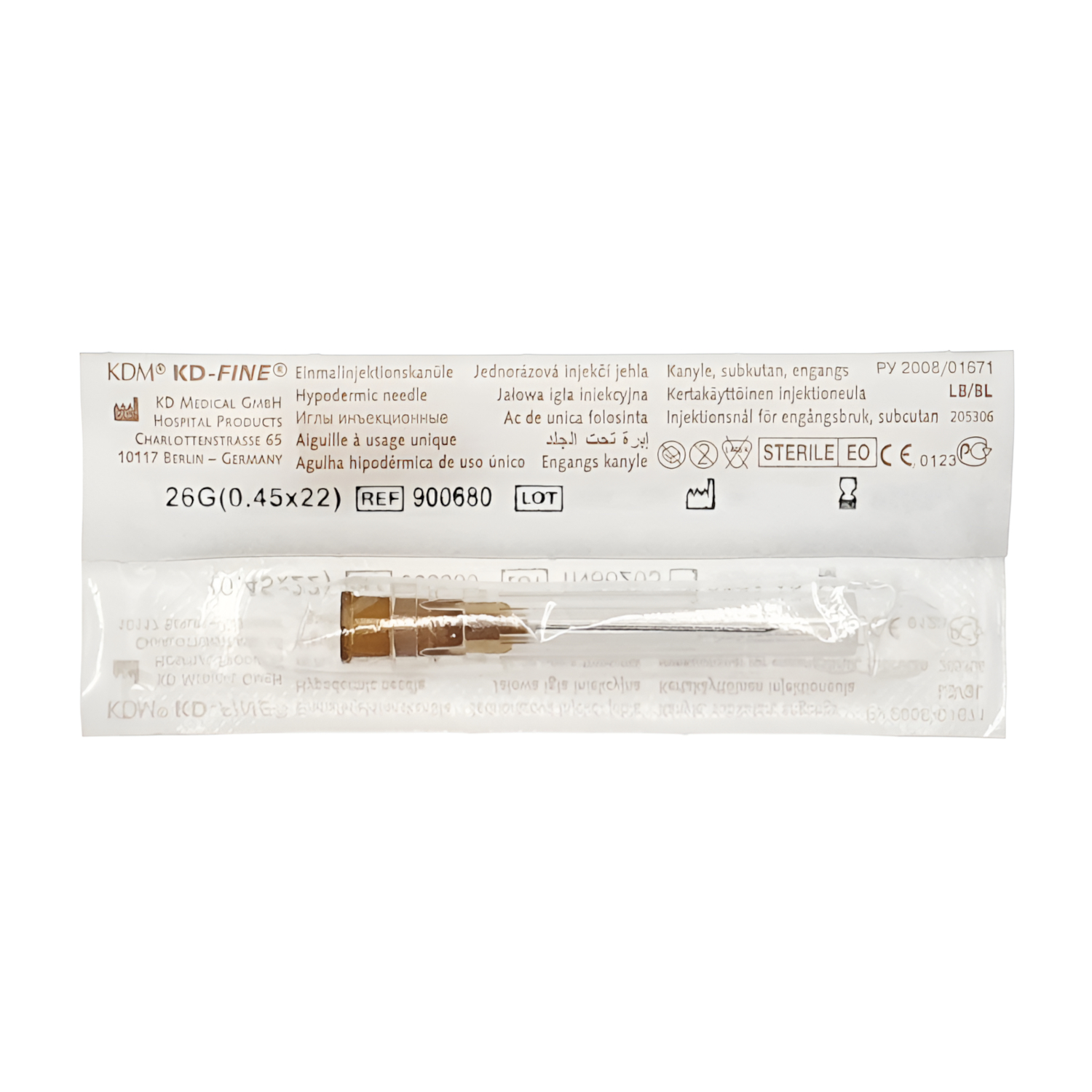 0,45 x 22mm 26G 0,45 x 22mm 26G