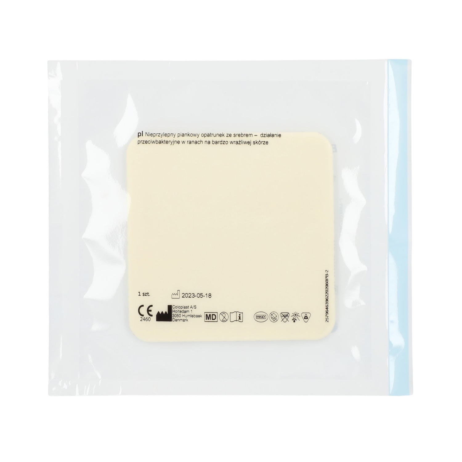 Opatrunek z pianki poliuretanowej Biatain Ag Non-Adhesive ze srebrem nieprzylepny Coloplast Opatrunek z pianki poliuretanowej Biatain Ag Non-Adhesive ze srebrem nieprzylepny Coloplast