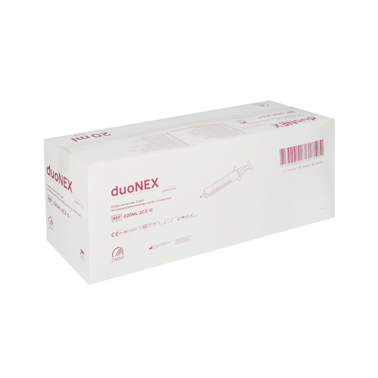 Strzykawki dwuczęściowe duoNEX (a10szt.) 20ml Strzykawki dwuczęściowe duoNEX (a10szt.) 20ml