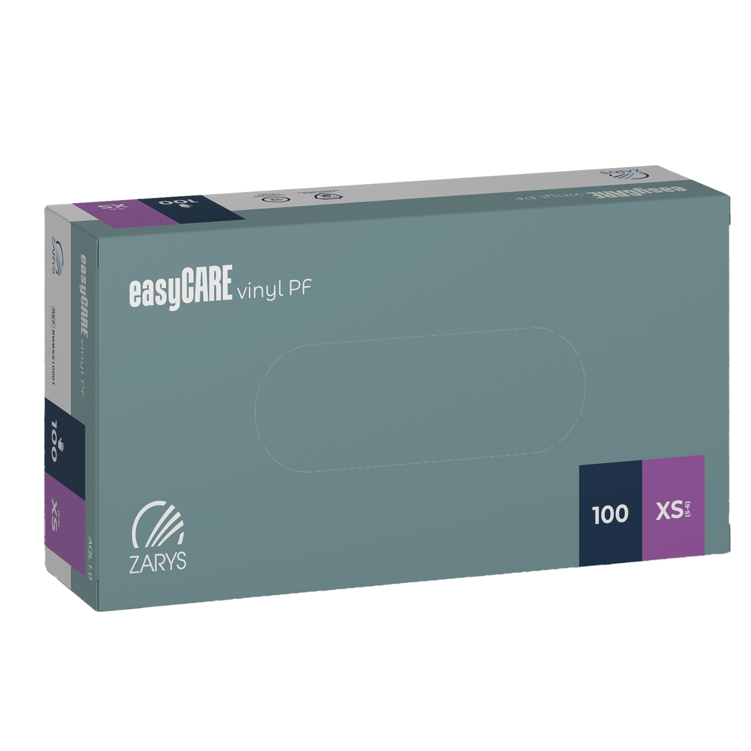 Rękawice winylowe easyCARE vinyl PF XS Rękawice winylowe easyCARE vinyl PF XS