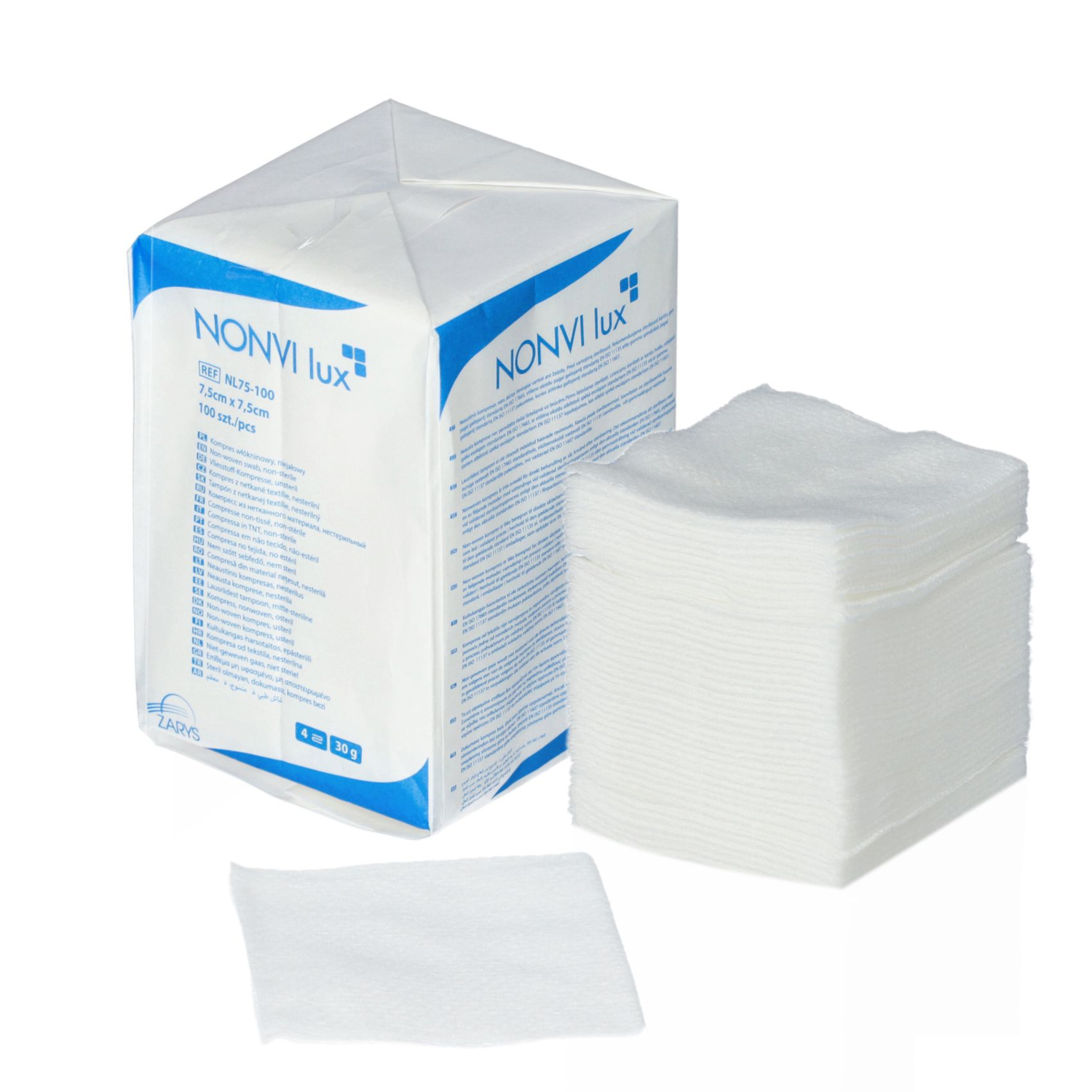 Kompresy włókninowe NONVI lux niejałowe 30gm2 NONVI lux Kompresy włókninowe NONVI lux niejałowe 30gm2 NONVI lux