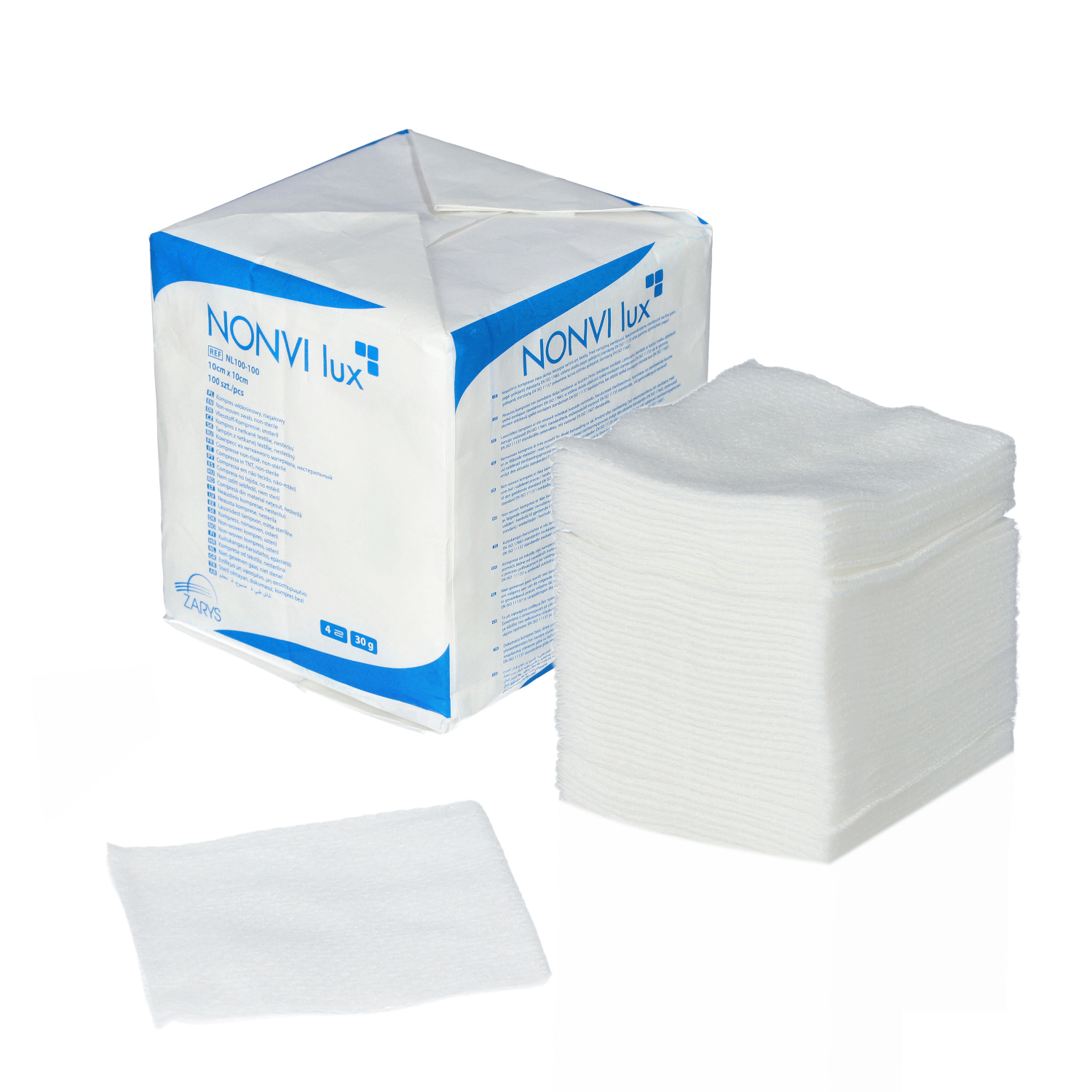 Kompresy włókninowe NONVI lux niejałowe 30gm2 NONVI lux Kompresy włókninowe NONVI lux niejałowe 30gm2 NONVI lux