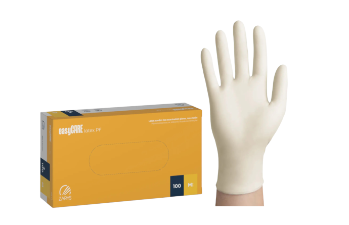 Rękawice lateksowe bezpudrowe easyCARE latex PF