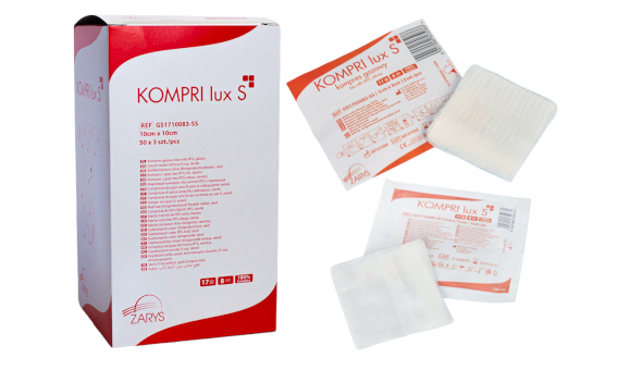 kompresy gazowe kompri lux s jałowe, kompresy gazowe, kompresy jałowe, kompresy sterylne