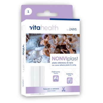 Plaster włókninowy z opatrunkiem vitahealth NONVIplast + nożyczki